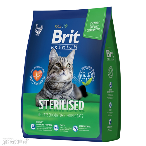 Brit Premium Cat Sterilised Chiken, 8 кг