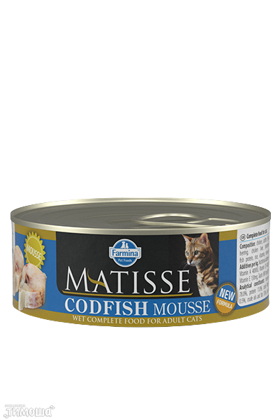 MATISSE COD  MOUSSE - мусс с треской для кошек, 85г