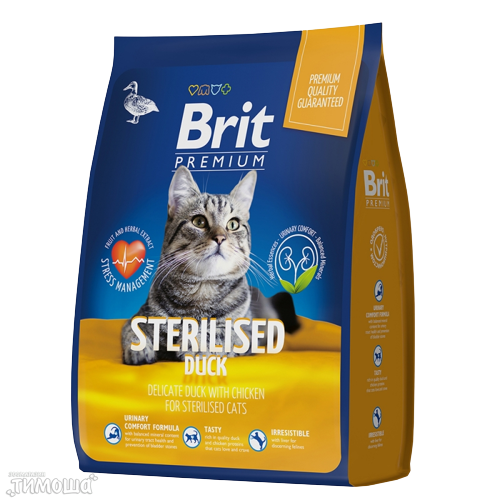 Brit Premium Cat Sterilised Duck/Chiken, 8 кг