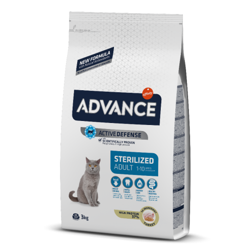 ADVANCE Cat Sterilized для стерилизованных кошек (индейка), 1 кг (развес)