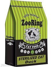 ZooRing Sterilized Cat Duck (утка), 1 кг (развес)