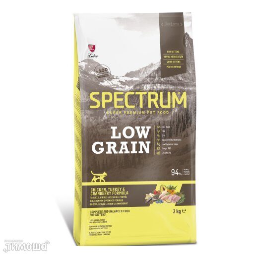 Spectrum Low Grain  низкозерновой (курица, индейка, клюква), 1кг (развес)