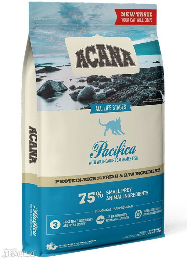Acana Pacifica Cat & Kitten (Морская рыба), 1 кг (развес)