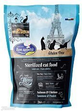 Bon Appetit Sterilized Adult Cat (лосось, курица, рис), 1кг (развес)