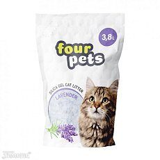 Four Pets силикагелевый наполнитель (лаванда), 3,8 л