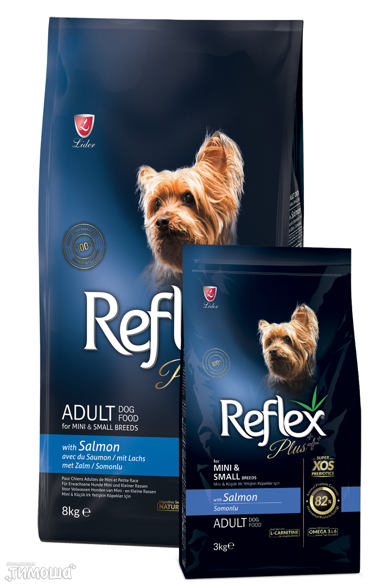 Reflex Plus для собак для мини и мелких пород (лосось), 1 кг (развес)