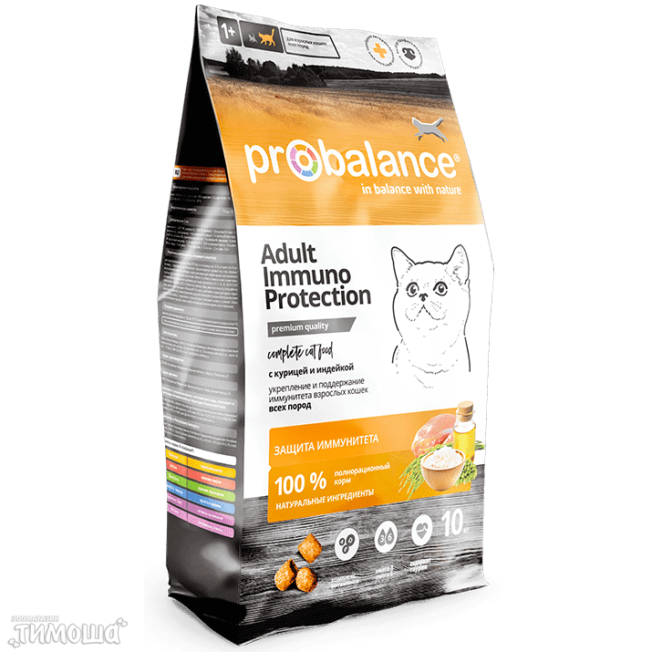 ProBalance Cat Immuno для кошек, курица-индейка, 10 кг