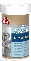 Excel 8in1 Brewer's Yeast for large breed забота о коже и шерсти, 140 таб