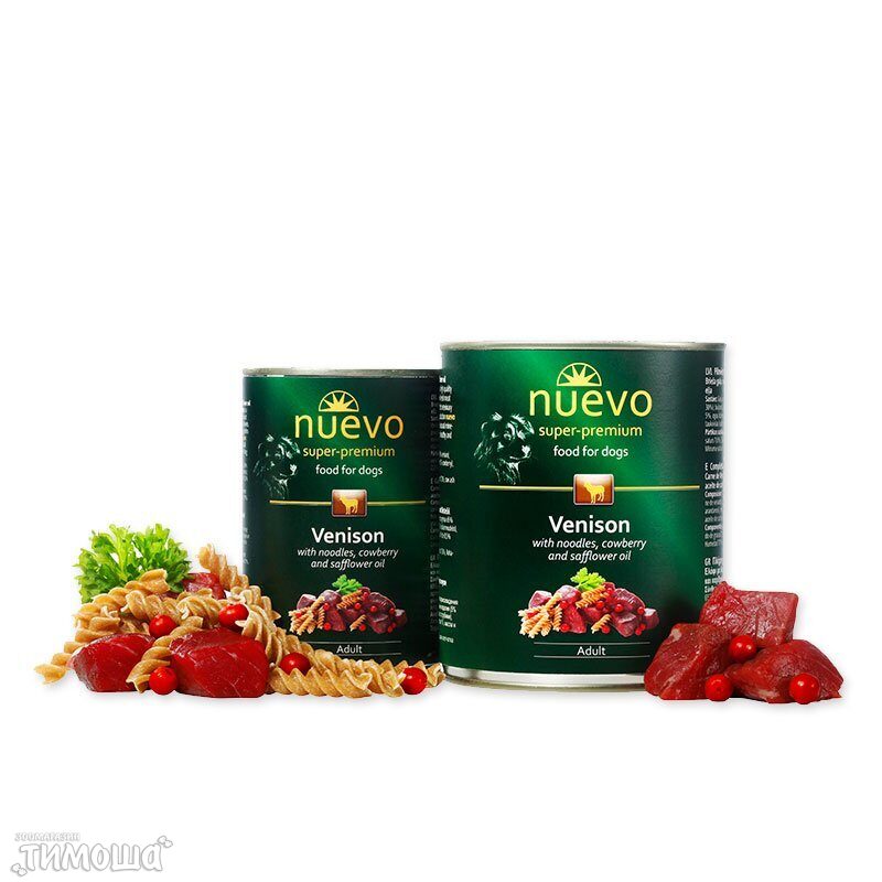 NUEVO super-premium (оленина, лапша и брусника ), 0,4 кг